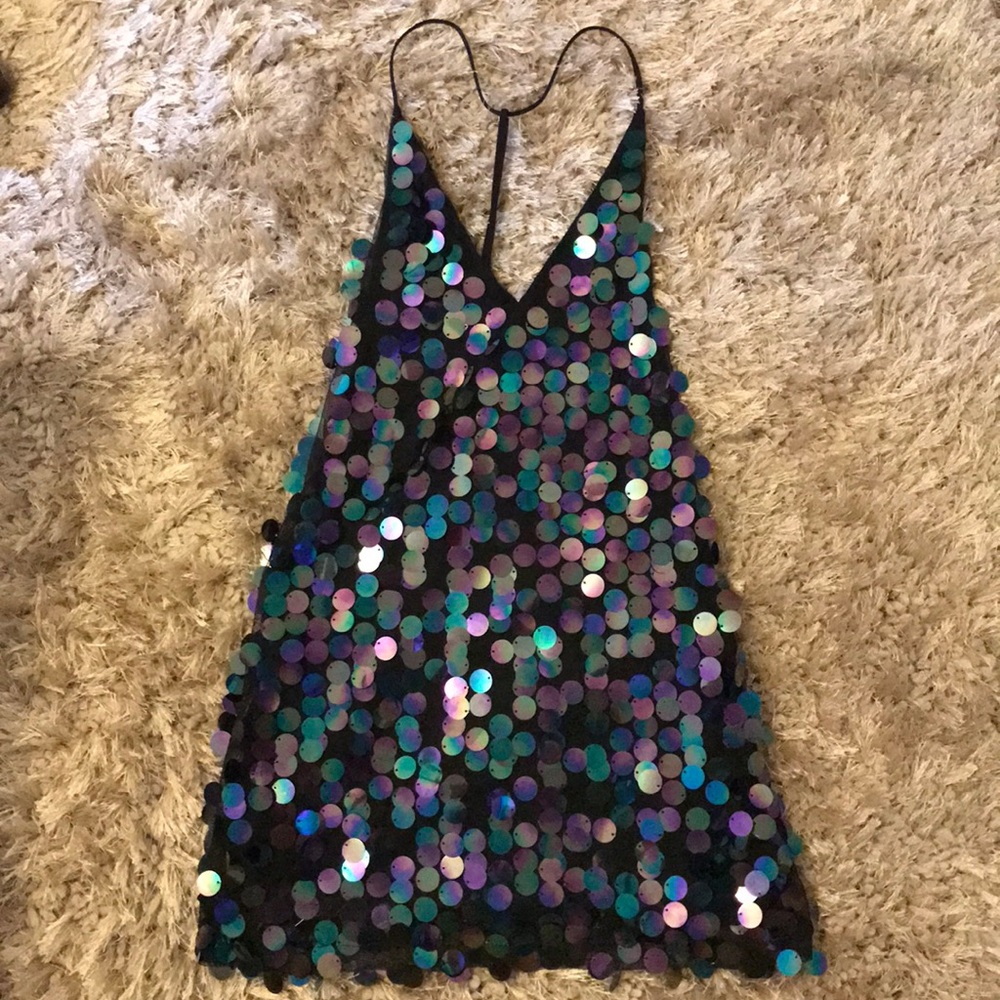 Sequence dress open back